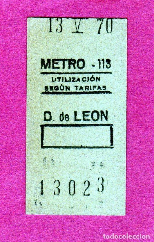 billete metro de madrid 1970 estacion diego de - Buy Antique transport  tickets on todocoleccion