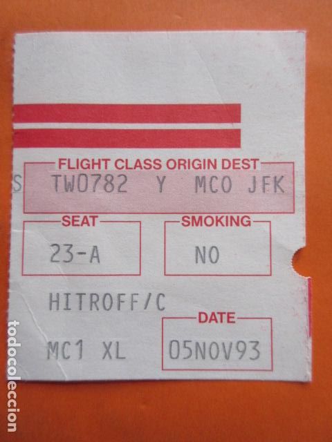 Colecionismos Bilhetes de Transporte: ANTIGUO DOCUMENTO DE TRANSPORTE LINEAS AEREAS TWA
