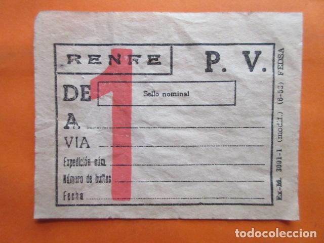 Colecionismos Bilhetes de Transporte: ANTIGUO DOCUMENTO DE TRANSPORTE RENFE - FERROCARRIL TREN LOCOMOTORA TRANVIA AUTOBUS METRO