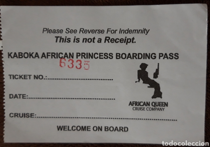 Coleccionismo Billetes de transporte: BILLETE BARCO POR EL RIO ZAMBEZE