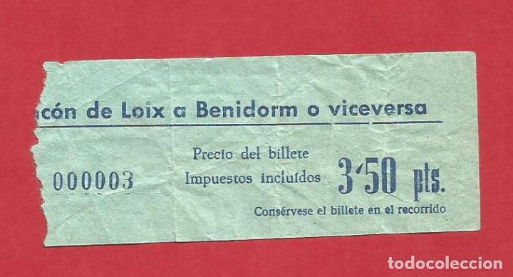 Collectionnisme Billets de transport: RINCON DE LOIX A BENIDORM - BILLETE AUTOBUS 1966 - 3,50 PESETAS