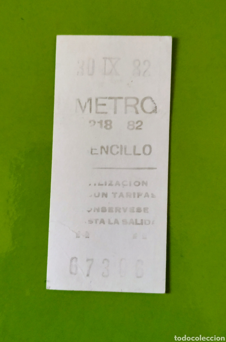 Sammeln von Fahrkarten: MetroBus 82 1982 Metro Madrid