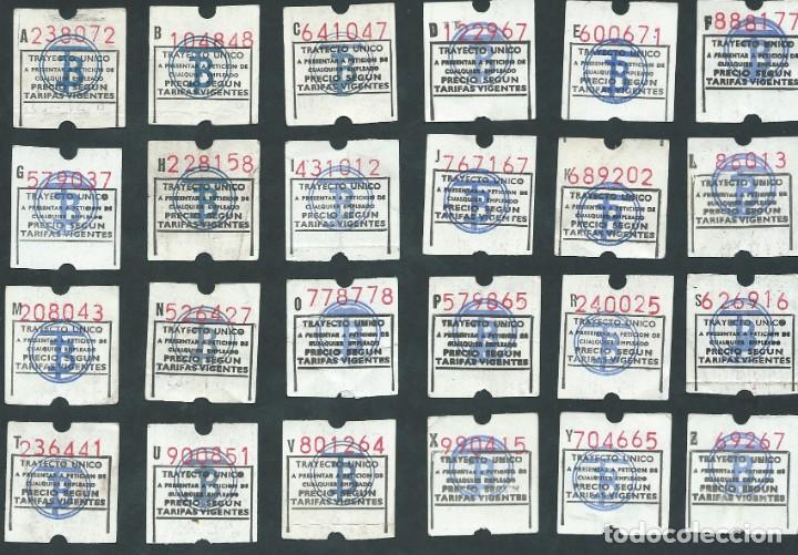Collectionnisme Billets de transport: lote antiguos billetes tranvia barcelona ticket billete letras abecedario y monumentos
