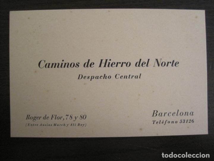 Collectables Transport Tickets: FERROCARRIL-COMPA&Ntilde;IA HIERRO DEL NORTE-TARJETA DE VISITA PUBLICIDAD ANTIGUA-VER FOTOS-(V-19.142)