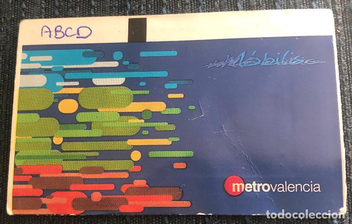 Collectionnisme Billets de transport: Ticket de transporte. Metro de Valencia. Usado.
