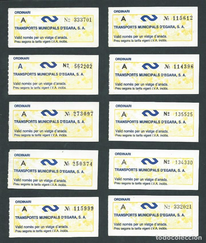 Collectables Transport Tickets: lote antiguos billetes bus egara terrassa ticket billete transports municipals d'egara autobus
