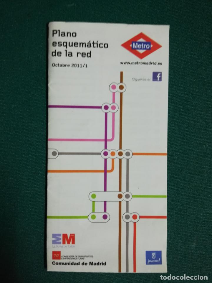 Collezionismo Biglietti di trasporto: plano esquem&aacute;tico red metro Madrid - OCTUBRE 2011/1