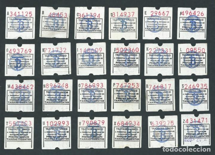 Collectables Transport Tickets: lote antiguos billetes tranvia barcelona ticket billete letras abecedario y monumentos