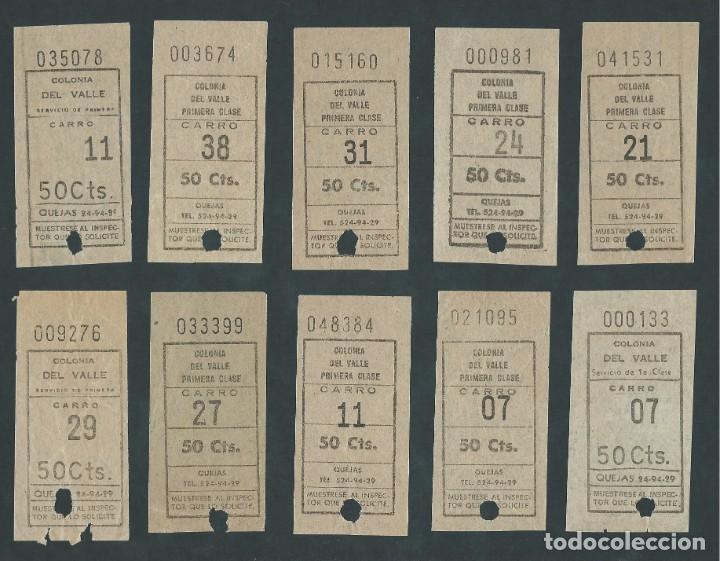 Collectables Transport Tickets: lote antiguos billetes de autobus de mexico ticket billete a&ntilde;os 70 colonia del valle
