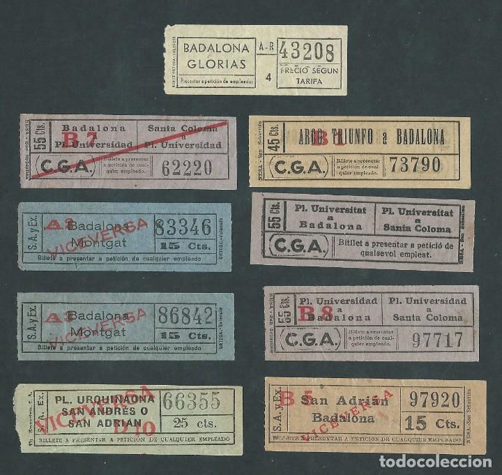 Collectionnisme Billets de transport: lote billete ticket de autobus barcelona badalona varios billetes