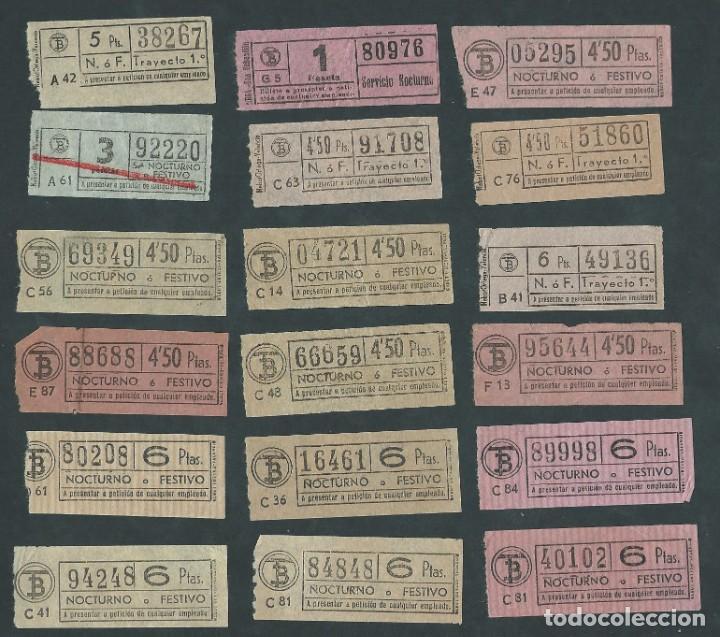 Collectionnisme Billets de transport: lote billete ticket de tranvia barcelona varios billetes nocturno o festivo