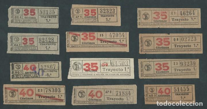 Collectionnisme Billets de transport: lote billete ticket de tranvia barcelona varios billetes trayecto 1 35 y 40 centimos
