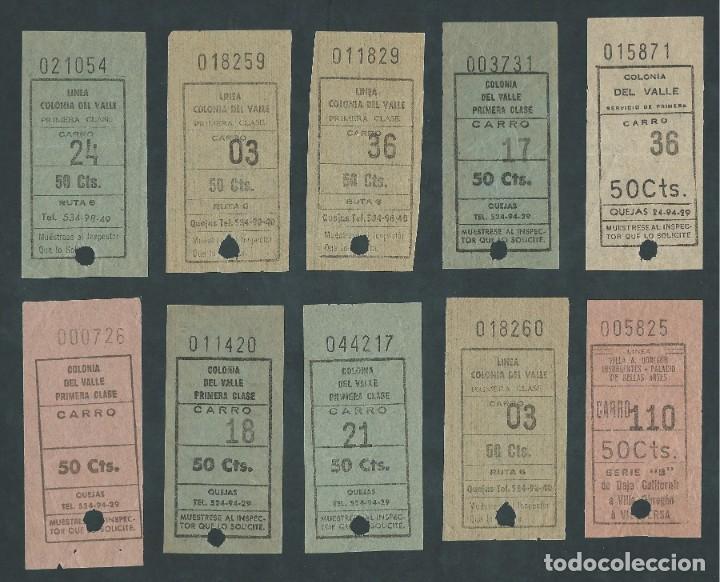 Collectionnisme Billets de transport: lote antiguos billetes de autobus mexico ticket billete a&ntilde;os 70