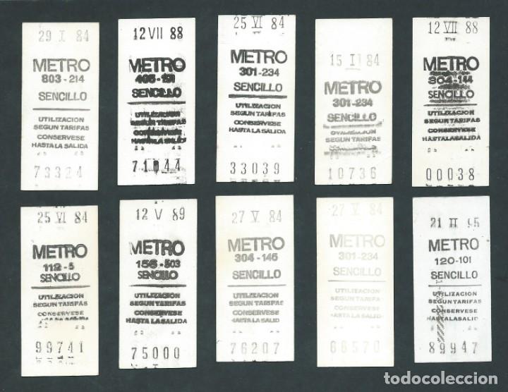 Collectables Transport Tickets: lote antiguos billetes metro madrid ticket billete a&ntilde;os 80