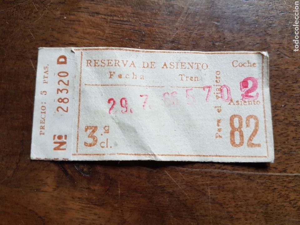 Coleccionismo Billetes de transporte: Ticket tren Barcelona 1966