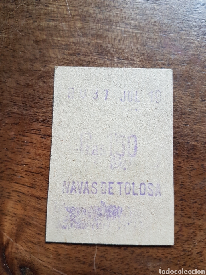 Coleccionismo Billetes de transporte: Ticket Bus Navas De Tolosa a&ntilde;os 50