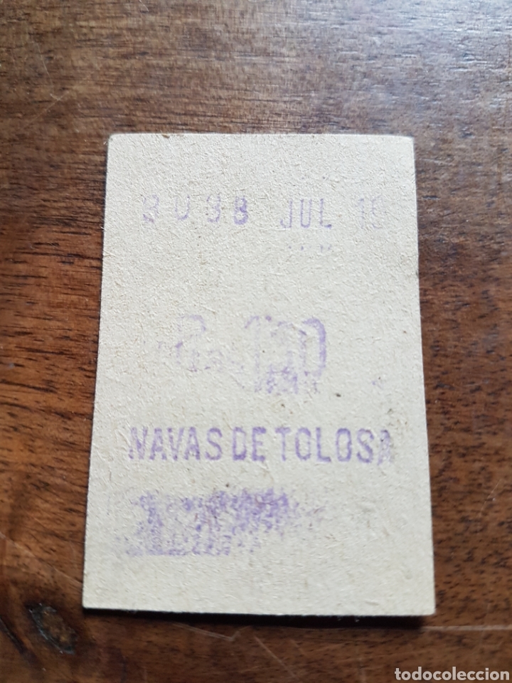 Coleccionismo Billetes de transporte: Ticket bus Navas de Tolosa a&ntilde;os 50
