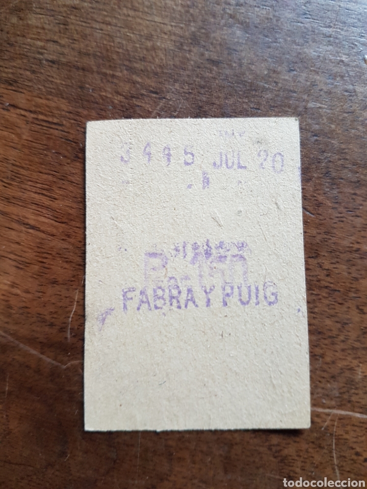 Coleccionismo Billetes de transporte: Ticket bus metropolitano fabra y puig a&ntilde;os 50