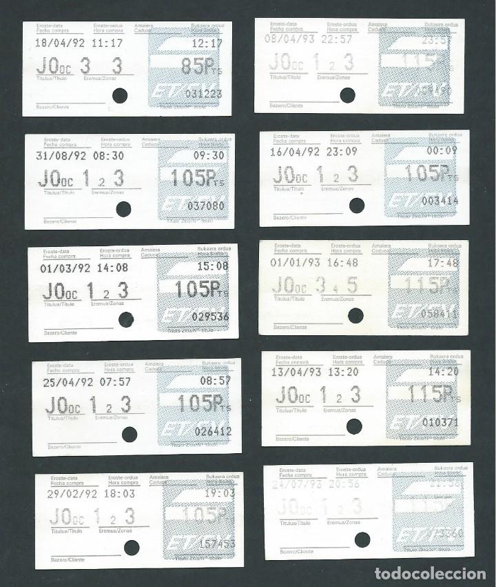 Collectables Transport Tickets: lote antiguos billetes Eusko Trenbideak o Ferrocarriles Vascos bilbao ticket billete a&ntilde;os 90
