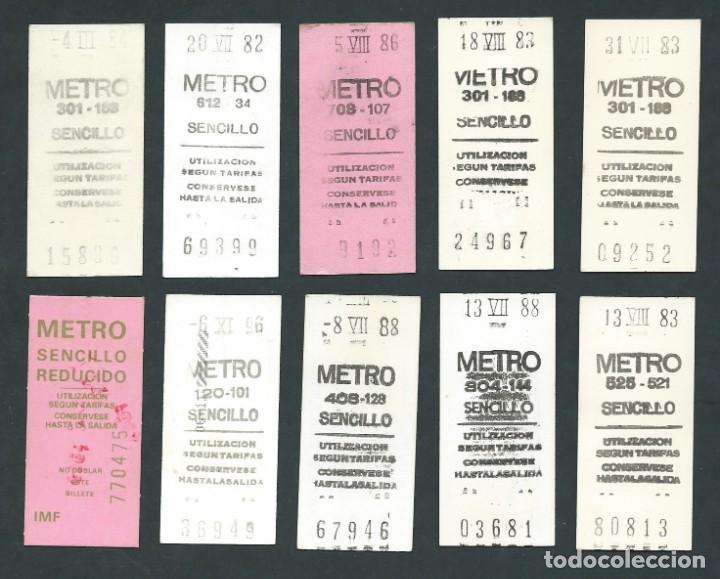 Collectionnisme Billets de transport: lote antiguos billetes metro madrid ticket billete a&ntilde;os 80 90