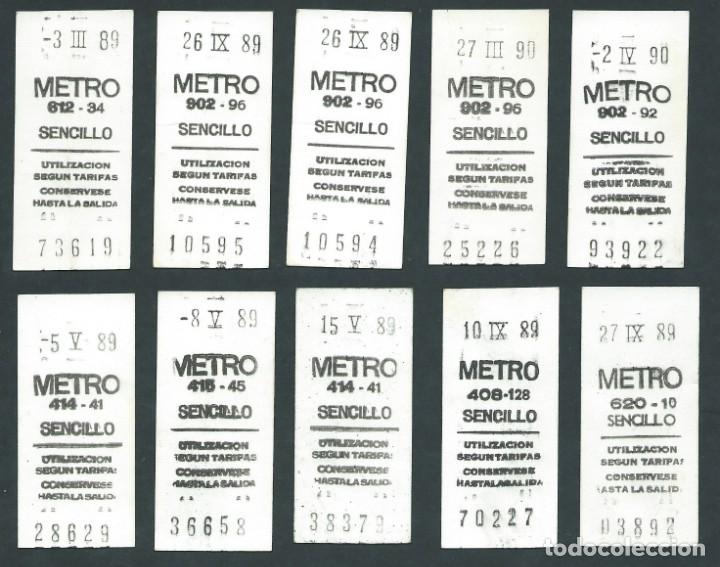 Collectables Transport Tickets: lote antiguos billetes metro madrid ticket billete a&ntilde;os 80 90 serie goya