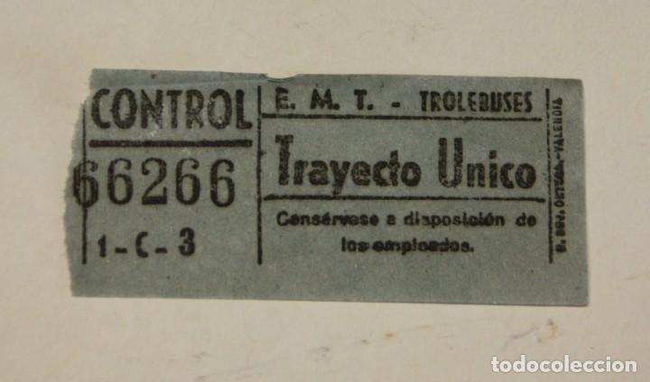 Colecionismos Bilhetes de Transporte: BILLETE CAPICUA E.M.T. - TROLEBUSES MEDIDAS 5,50 X 2,50 ESTADO EL DE LA FOTO