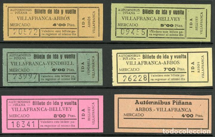 Sammeln von Fahrkarten: (L776) 6  BILLETES DE AUTOMNIBUS PI&Ntilde;ANA  // Y54