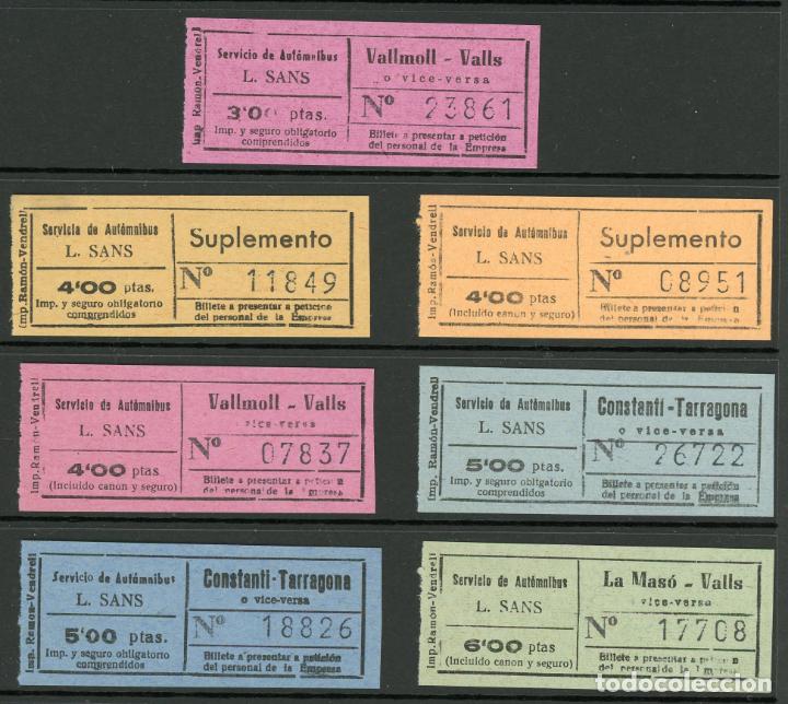 Sammeln von Fahrkarten: (L779) 7 BILLETES DE AUTOMNIBUS L. SANS  // Y61