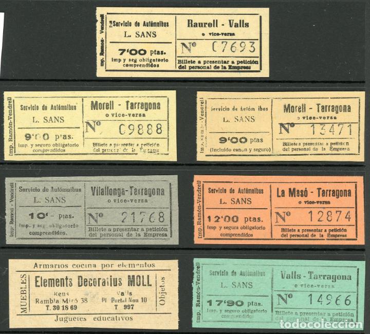 Sammeln von Fahrkarten: (L780) 7 BILLETES DE AUTOMNIBUS L. SANS  //Y61