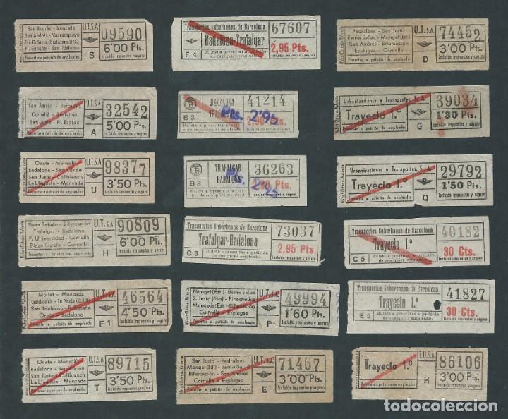 Collectionnisme Billets de transport: lote antiguos billetes tranvia variados barcelona badalona ticket billete