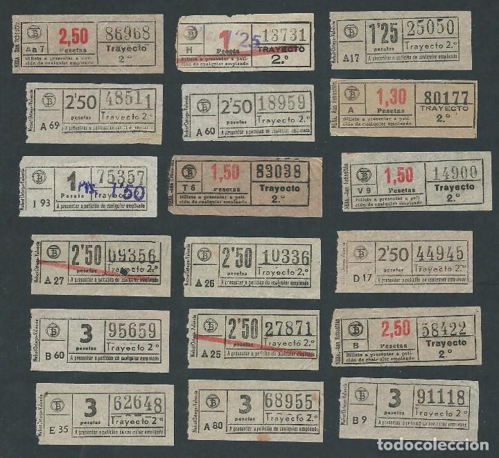 Collectionnisme Billets de transport: lote antiguos billetes tranvia variados barcelona ticket billete trayecto 2