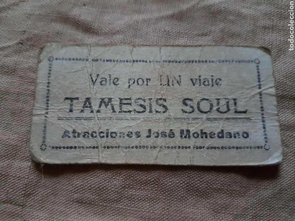 Coleccionismo Billetes de transporte: Antiguo ticket feria Tamesis