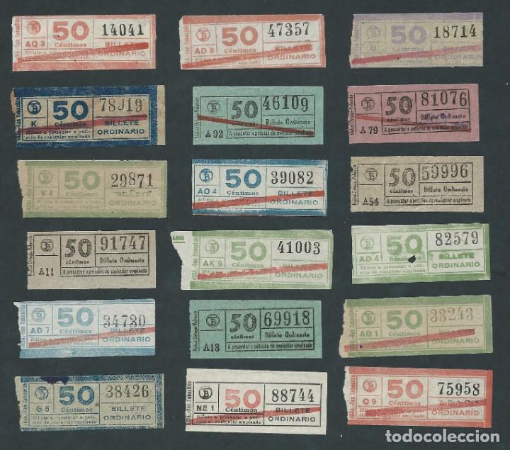 Collectionnisme Billets de transport: lote antiguos billetes tranvia variados barcelona ticket billete varios
