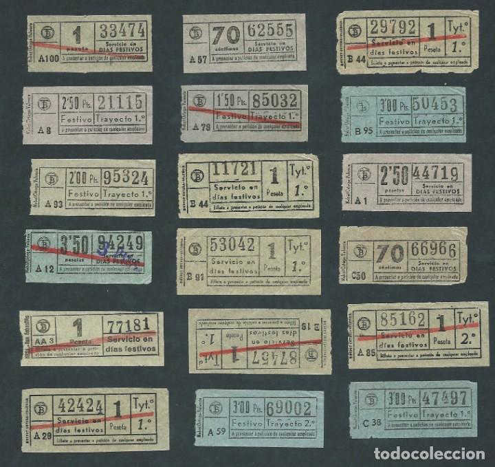 Collectionnisme Billets de transport: lote antiguos billetes tranvia variados barcelona ticket billete varios