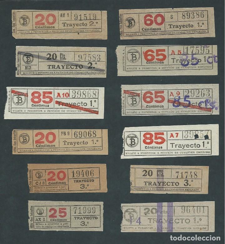 Collectionnisme Billets de transport: lote antiguos billetes tranvia variados barcelona ticket billete varios