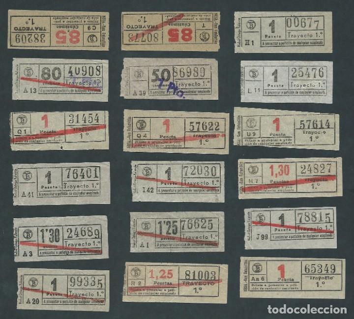 Collectionnisme Billets de transport: lote antiguos billetes tranvia variados barcelona ticket billete trayecto 1
