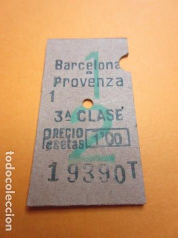 Colecionismos Bilhetes de Transporte: BILLETE EDMONSON FERROCARRIL SARRIA GENERALITAT BARCELONA PROVENZA 1 PESETA