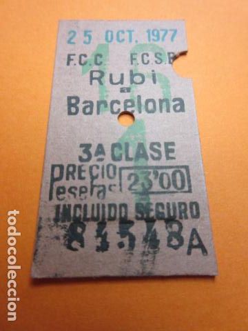 Colecionismos Bilhetes de Transporte: BILLETE EDMONSON FERROCARRIL SARRIA GENERALITAT RUBI BARCELONA 23  PESETA