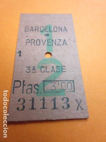 Sammeln von Fahrkarten: BILLETE NUMERO CAPICUA 31113 FERROCARRIL SARRIA GENERALITAT BARCELONA PROVENZA 3 PESETAS