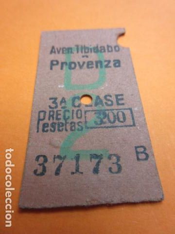 Collectionnisme Billets de transport: BILLETE NUMERO CAPICUA 37173 FERROCARRIL SARRIA GENERALITAT AVENIDA TIBIDABO PROVENZA 3 PESETAS