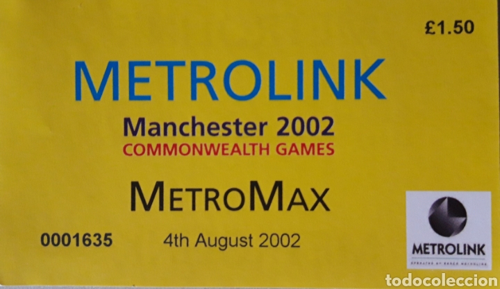 Colecionismos Bilhetes de Transporte: BILLETE TRANSPORTE MANCHESTER Juegos de la Commonwealth 2002