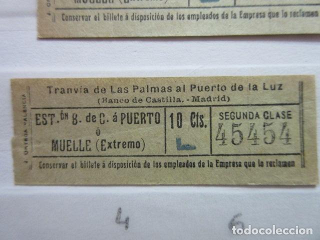 Collectionnisme Billets de transport: MUY ANTIGUO CAPICUA 45454 TRANVIA DE LAS PALMAS AL PUERTO DE LA LUZ BANCO CASTILLA MADRID CANARIAS