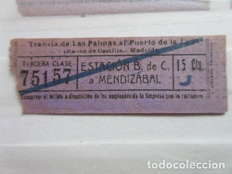 Collectionnisme Billets de transport: MUY ANTIGUO CAPICUA 75157 TRANVIA DE LAS PALMAS AL PUERTO DE LA LUZ BANCO CASTILLA MADRID CANARIAS