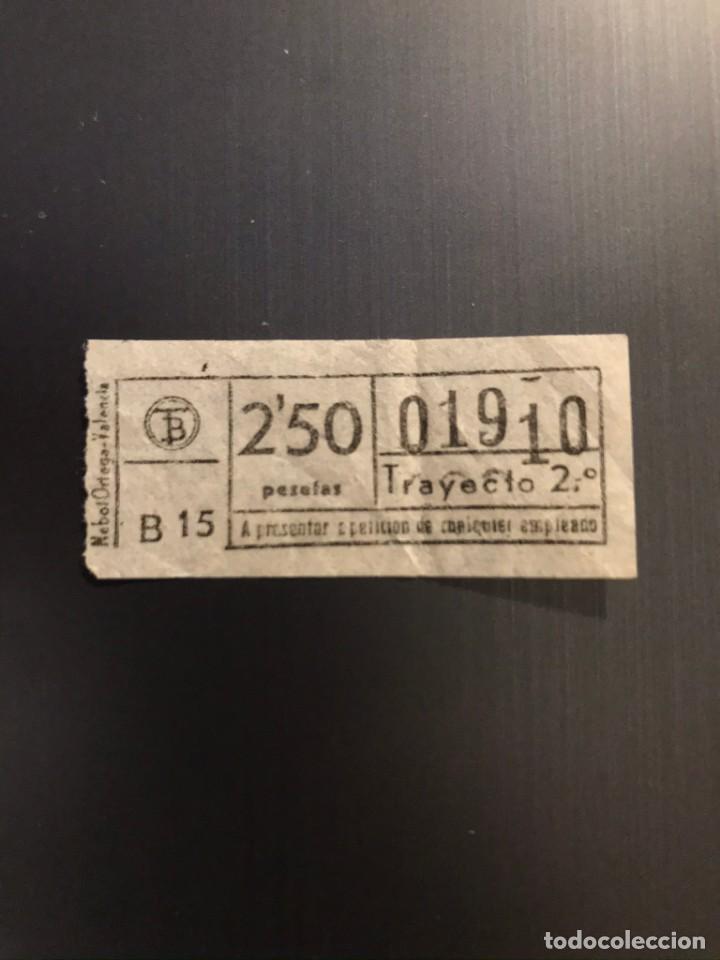 Colecionismos Bilhetes de Transporte: BILLETE CAPICUA 01910 TRANVIAS BARCELONA - 2.50 PESETAS - TRAYECTO 2&ordm; B-15