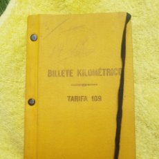 Coleccionismo Billetes de transporte: BILLETE KILOMETRICO TARIFA 109 FERROCARRILES MZA 1933