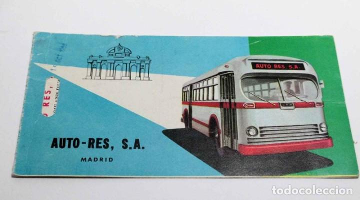 Sammeln von Fahrkarten: Billete de transporte de Auto-Res de 1966. Badajoz - Madrid.