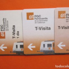 Coleccionismo Billetes de transporte: BONITO LOTE DE 3 TARJETAS T-VISITA DIFERENTES MODELOS FERROCARRILES GENERALITAT. Lote 206337246