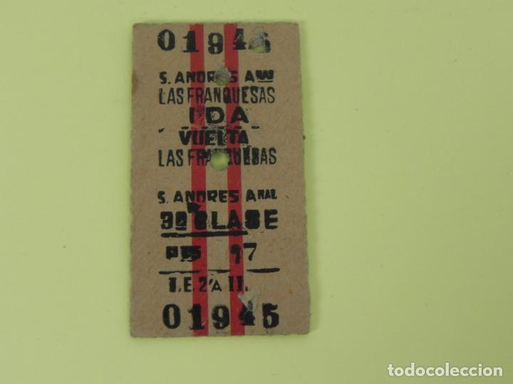 Collectables Transport Tickets: BILLETE RENFE S. ANDR&Eacute;S ARENAL / LAS FRENQUESAS (IDA Y VUELTA) N&ordm; 01945