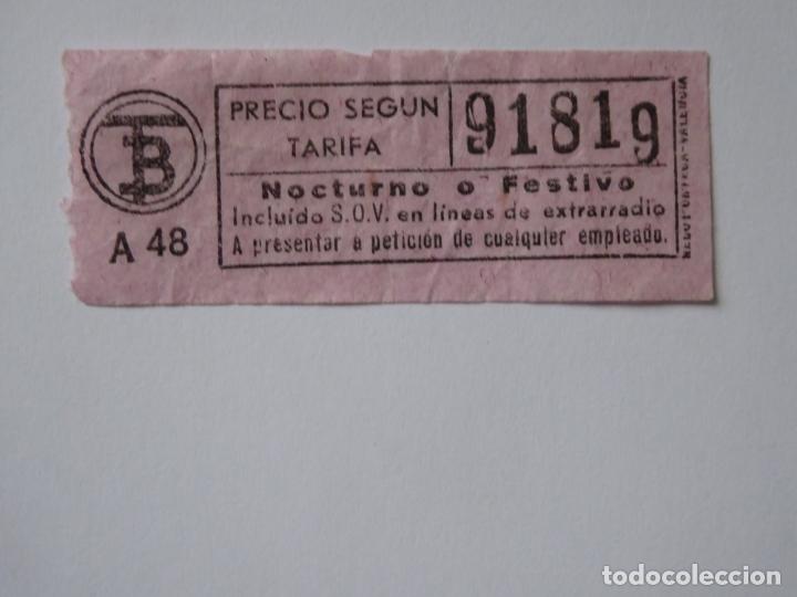 Sammeln von Fahrkarten: Antiguo billete de Transportes de Barcelona. Nocturno o festivo. Capicua 91819. Logo izquierda