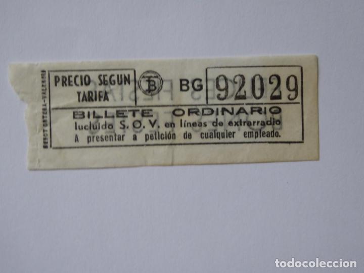 Sammeln von Fahrkarten: Antiguo billete de Transportes de Barcelona. Billete ordinario. Capicua 92029. Logo superior centro